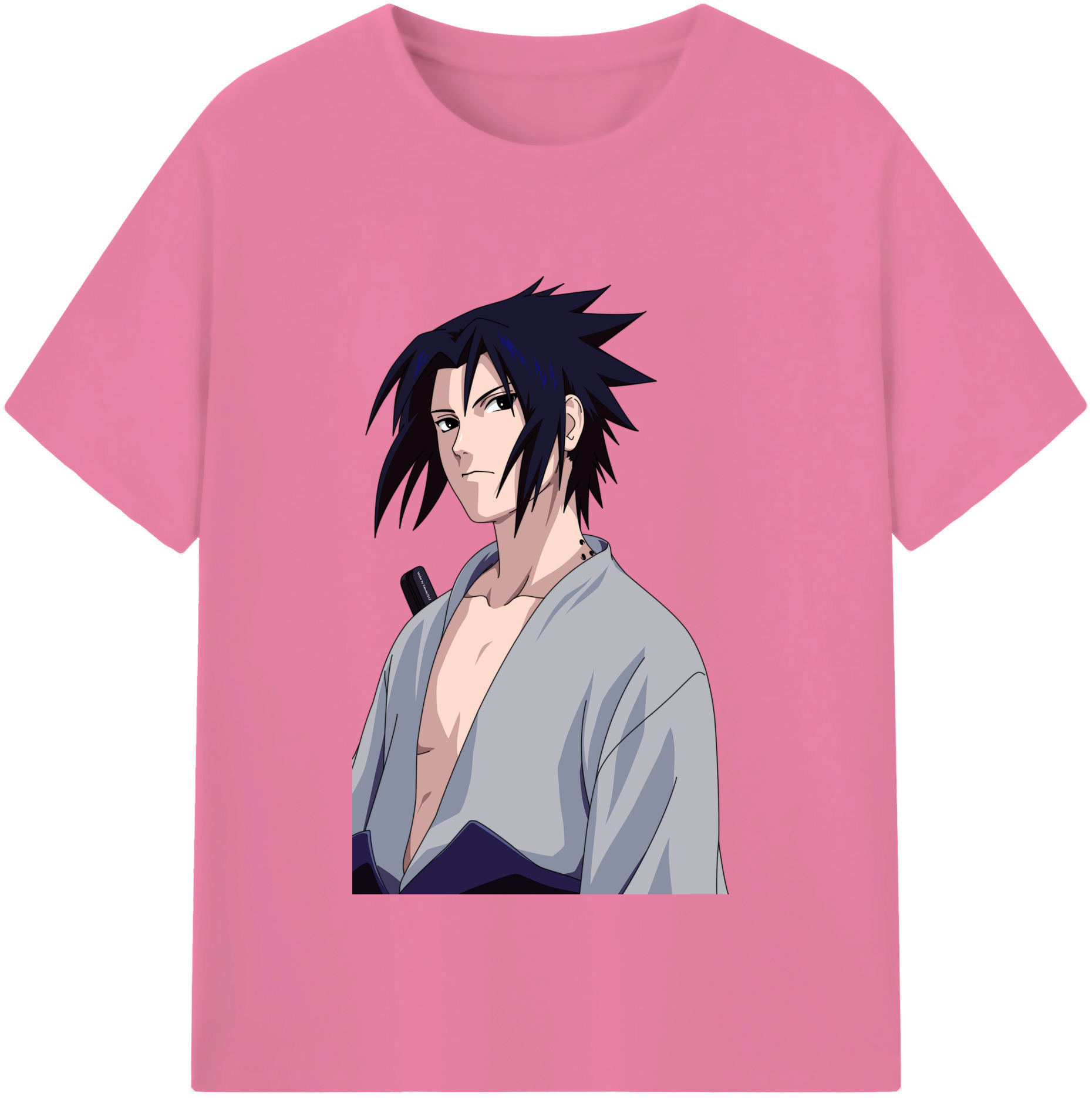 （画像用） NARUTO -ナルト- うちは サスケ Uchiha Sasuke 綿100％半袖Tシャツ（フロントプリント）